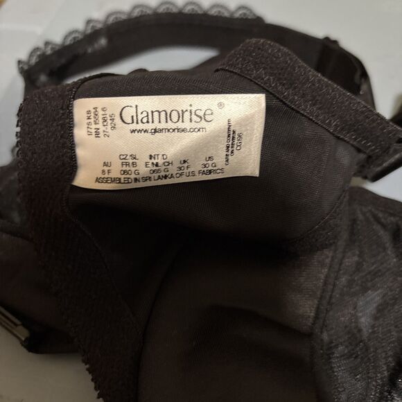 GLAMORISE 9245 Lacy Front-close WonderWire bra 30G - Picture 4 of 5